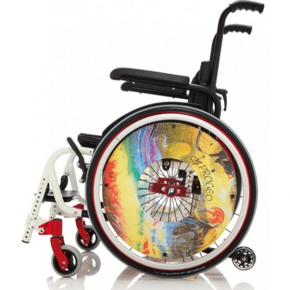 Кресло-коляска с ручным приводом активного типа Progeo Exelle Junior - фото №3