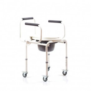 Санитарный стул со складными подлокотниками и колесами Ortonica Tu 8