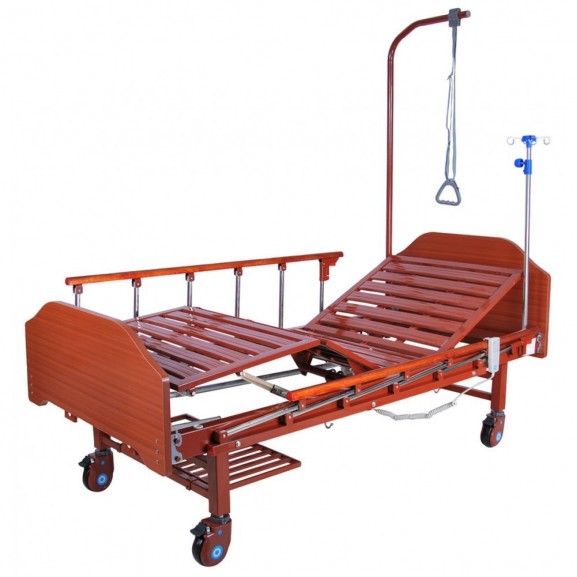Кровать электрическая (2 функции) с полкой и накроватным столиком Мед-Мос Db-7 Mm-077н