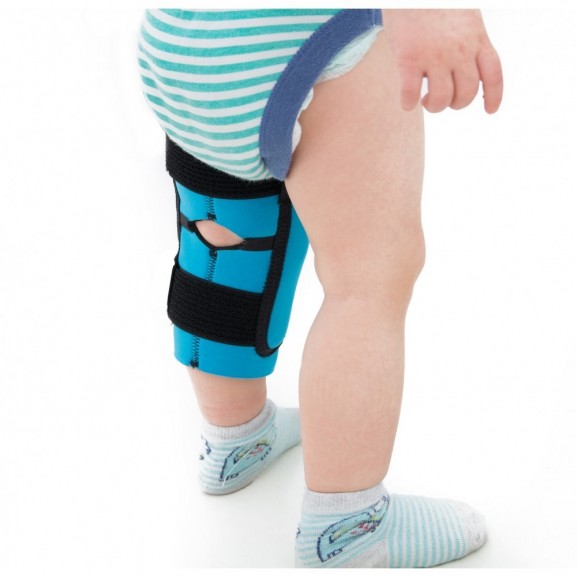 Детский коленный полужесткий ортез с боковыми шинами и пателлярным кольцом Reh4Mat Fix-kd-12 - фото №5