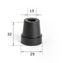 Резиновая насадка (13 мм) для тростей, черный Симс-2 10036/BL - фото №1