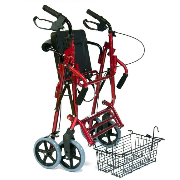 Ходунки-роляторы регулируемые по высоте на 4-х колёсах Мега-Оптим Polumedrus PMR888L - фото №6