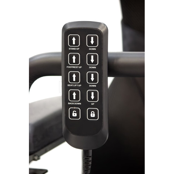 Кресло-коляска электрическая с вертикализатором и наклоном спинки MET VERTIC 2 - фото №6