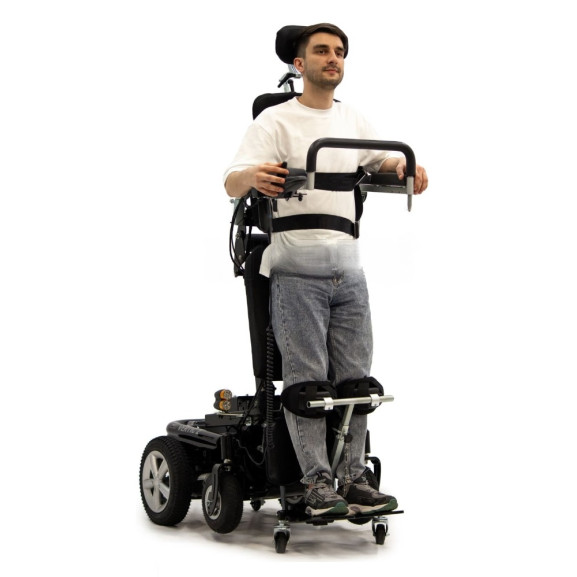 Кресло-коляска электрическая с вертикализатором и наклоном спинки MET VERTIC 2 - фото №1