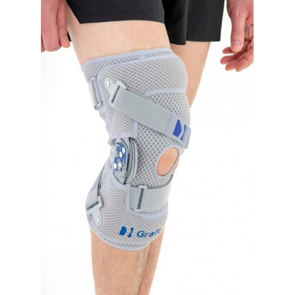 Одношинный ортез коленного сустава с регулировкой подвижности и динамичной спиральной лентой Reh4Mat Evo 2ra Am-osk-zj/2ra