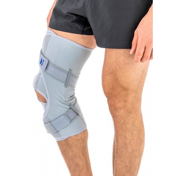 Одношинный разгружающий ортез коленного сустава с регулировкой диапазона подвижности с шагом 15° и динамичными спиральными ремнями Reh4Mat Attack 1r - фото №1