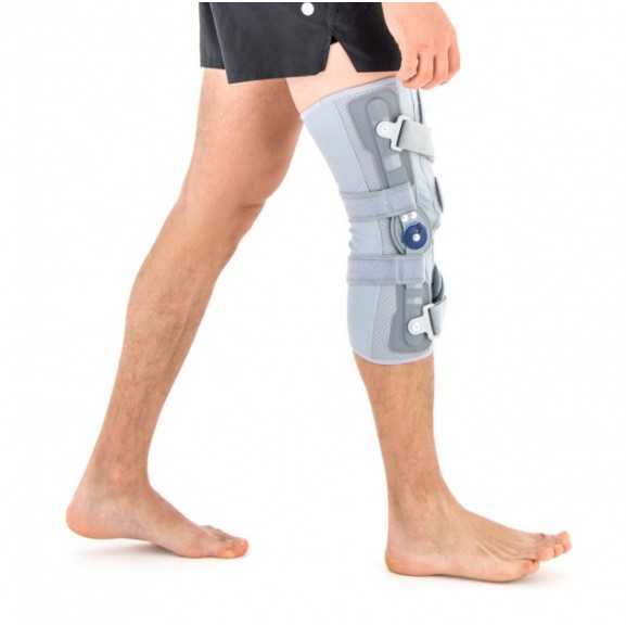Одношинный разгружающий ортез коленного сустава с регулировкой диапазона подвижности с шагом 15° и динамичными спиральными ремнями Reh4Mat Attack 1r - фото №5