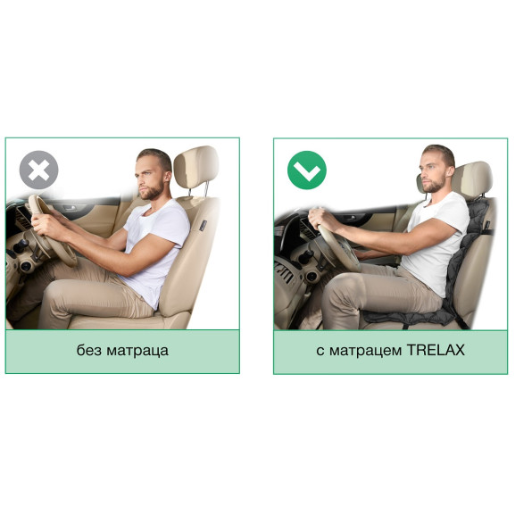 Ортопедический матрас на автомобильное сиденье Trelax CLASSIC MA50/100 - фото №6