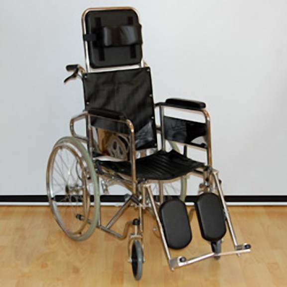 Инвалидная коляска с высокой спинкой стальная Мега-Оптим Lk 6009-41