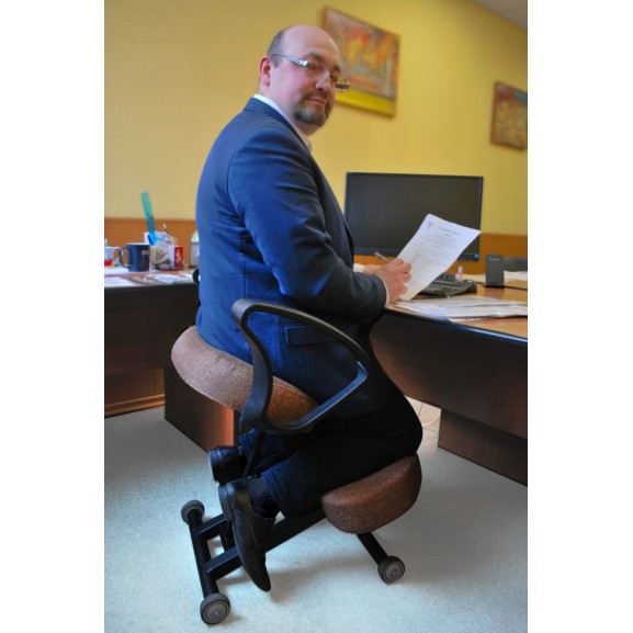 Эргономичный коленный стул Олимп СК 4 ТИТАН - фото №1