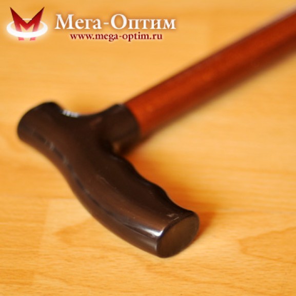 Деревянная трость с пластмассовой ручкой Мега-Оптим Ипр - фото №1