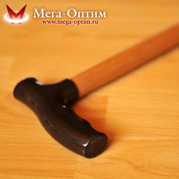 Деревянная трость с пластмассовой ручкой с УПС Антилед Мега-Оптим Ипр-а - фото №1