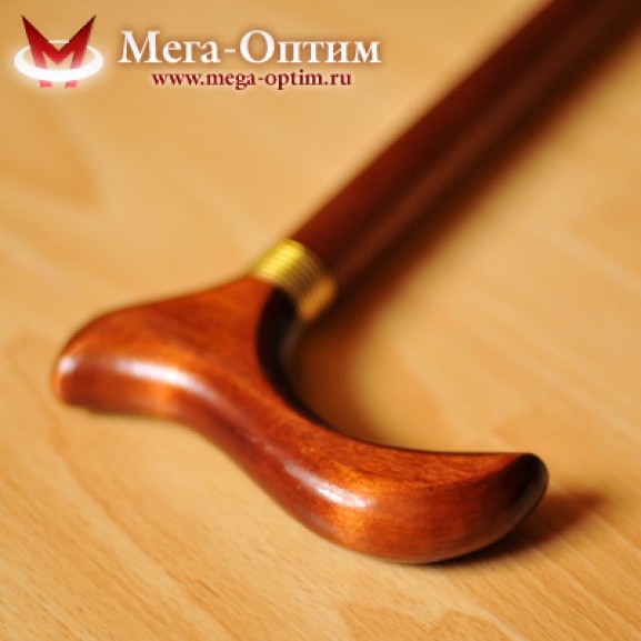 Деревянная трость с деревянной ручкой с УПС Антилед Мега-Оптим Др-а - фото №1