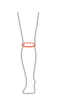Обхват под коленом